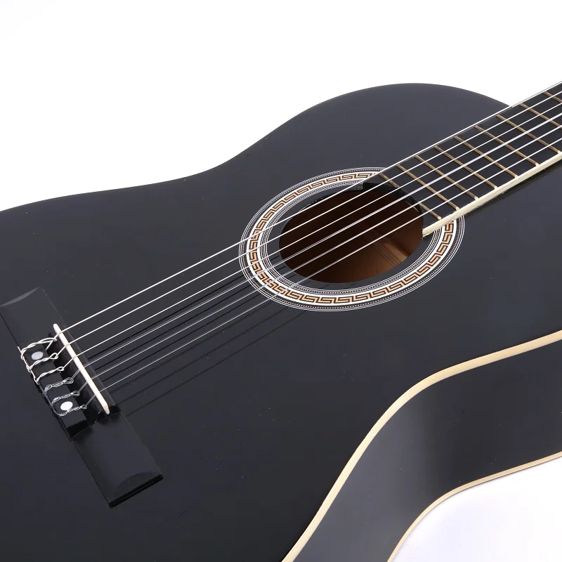 Cheapest Colored Black Classical 6 steel Guitar For Sales