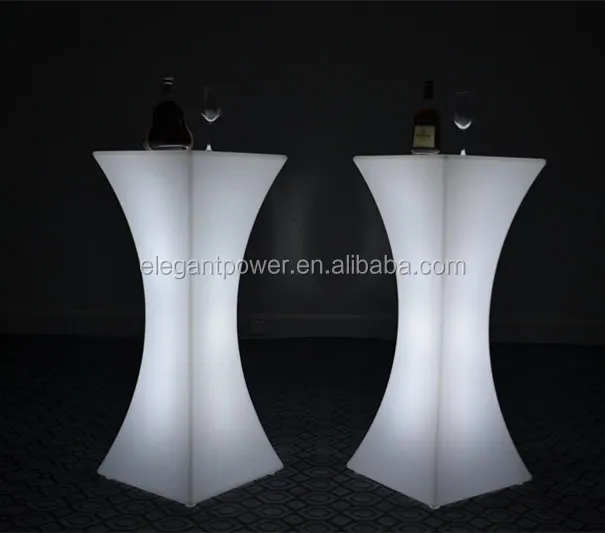 remote control lighted up 16 colors portable led cocktail bar table