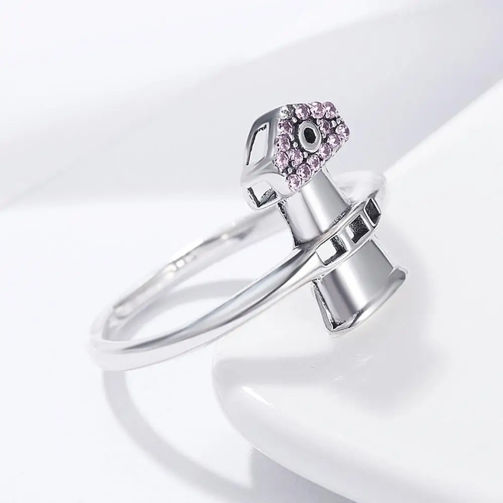 Sterling Silver s925 Ladies Zircon Ring Trend Fashion Beacon SCR210