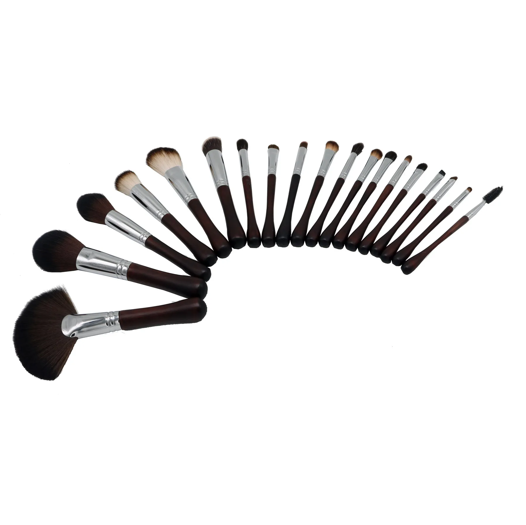 Private Label 10 шт. 12 19 24 Макияж кисточки набор с Ebony деревянной ручкой