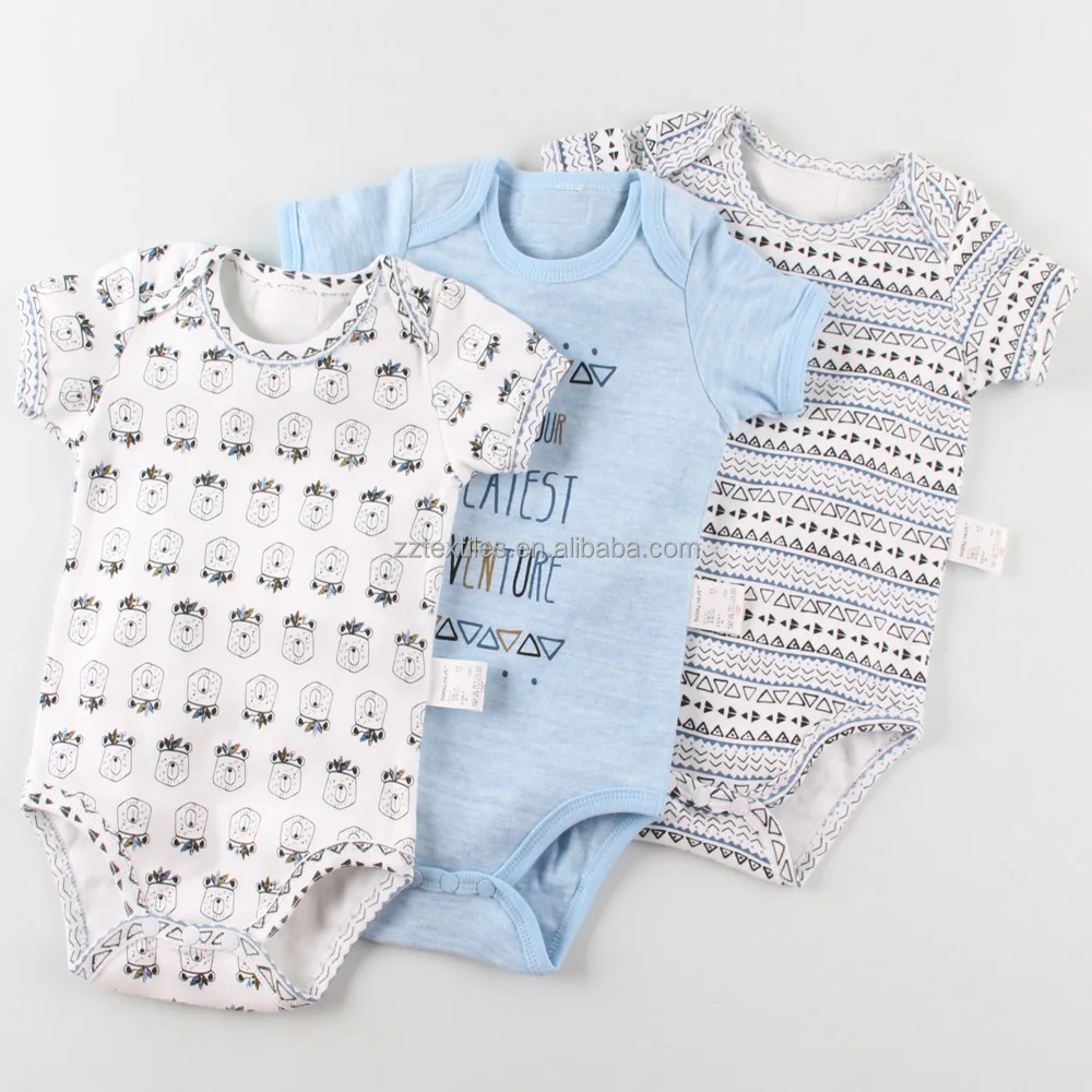 
Stock boutique clothing bodysuit with strong button infant like kidswear(RK-068) 