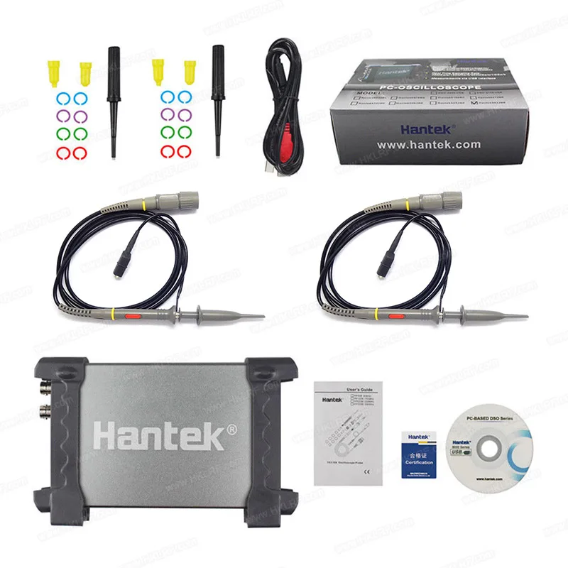 
 Цифровой USB-осциллограф Hantek 6022BE, 2CH 20MHz 48MSa/s  