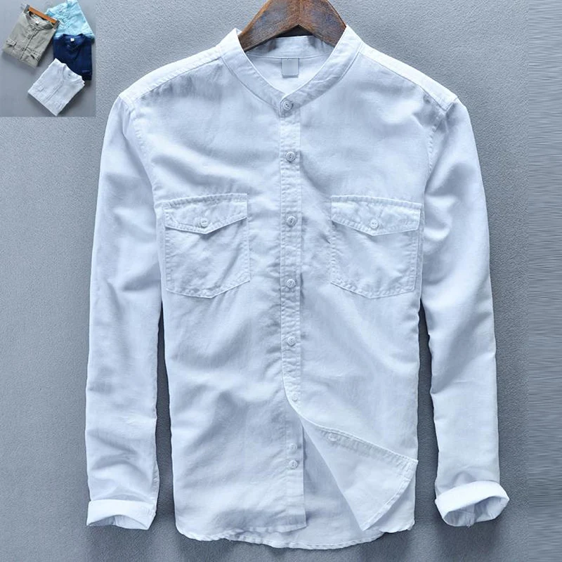 
Tailored silk long sleeve indian style men shirt 