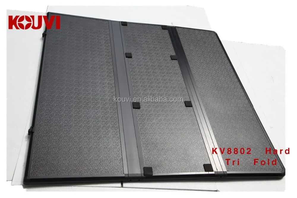 
KV8802 Hard tri fold tonneau cover truck bed locking pickup truck covers for 2012 hilux vigo single cab tunning kit 