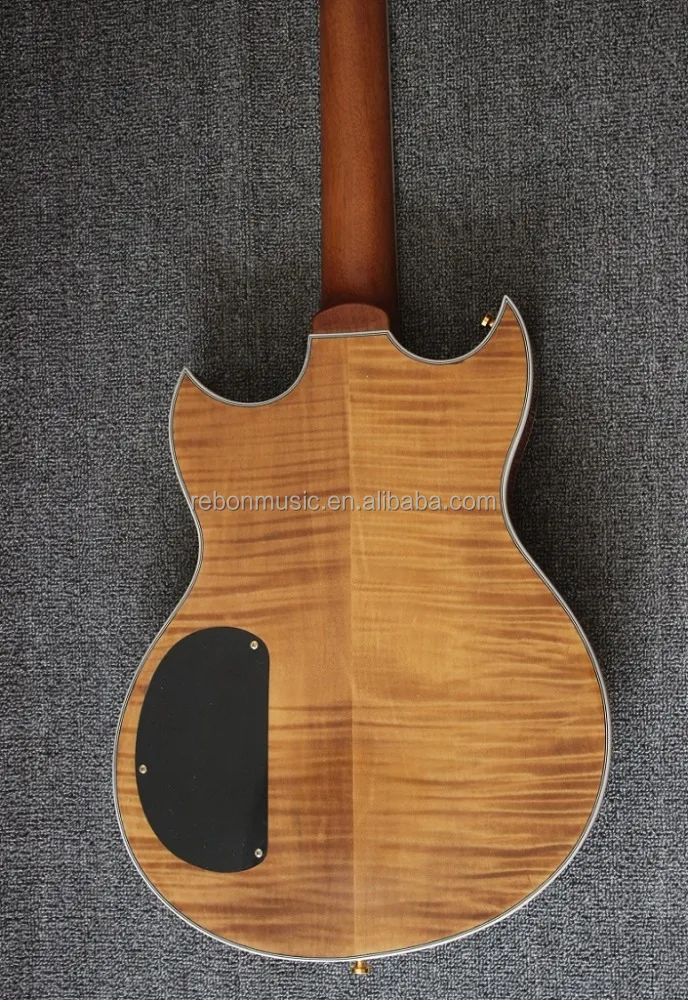 Weifang Rebon 6 String LP double cut flamed maple electric guitar