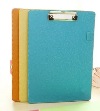 Black leather writing board contract folder for students