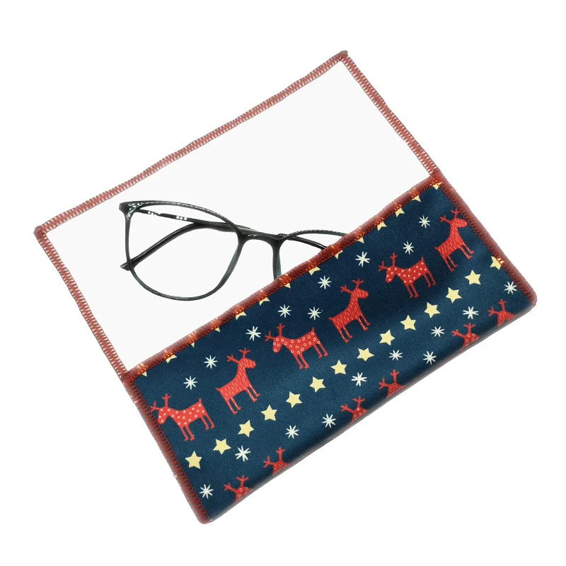 Custom Luxury Glasses Envelope bag / Printing Suede Eyeglasses Pouch