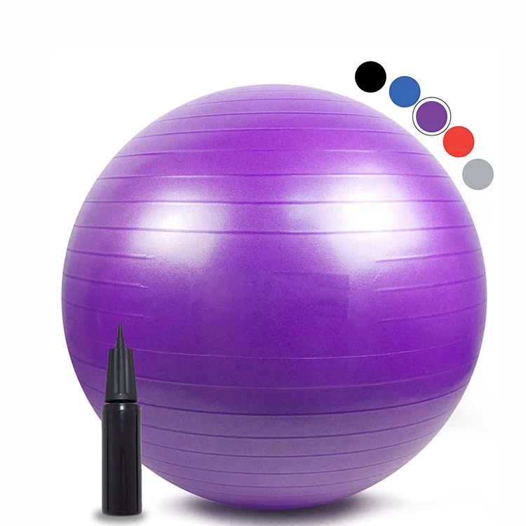 45cm 55cm 65cm 75cm 85cm 95cm Custom Logo Pilates Exercise Yoga Ball with Pump