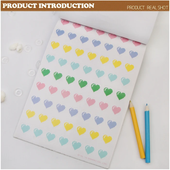 A6 size hello kitty paper cheap sticker book shaped stickers custom sticker sheets for kids girl for gift creation