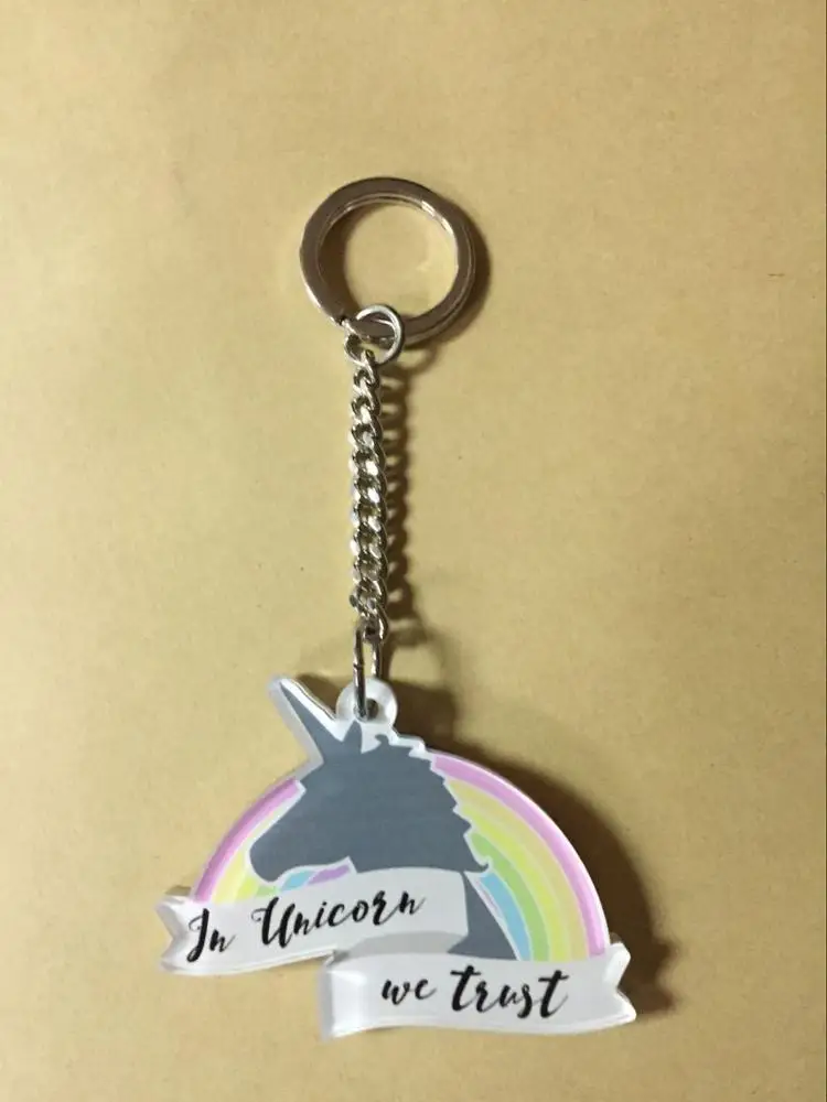 Digital print acrylic keychain