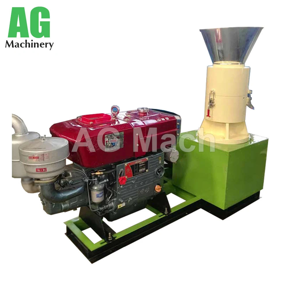 Professional supplier diesel wood pellet extruder mini wood pellet mill