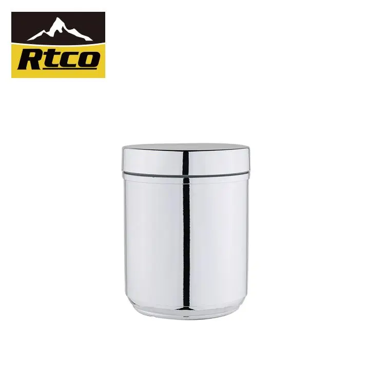 RTCO HDPE Silver Chromed Protein Powder Supplement Packaging Bottle