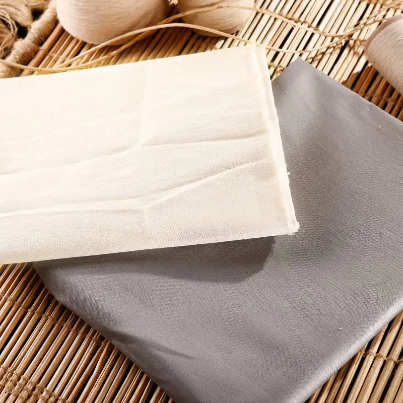 Hemp/Silk/Organic Cotton Satin Fabric for garments and underwear