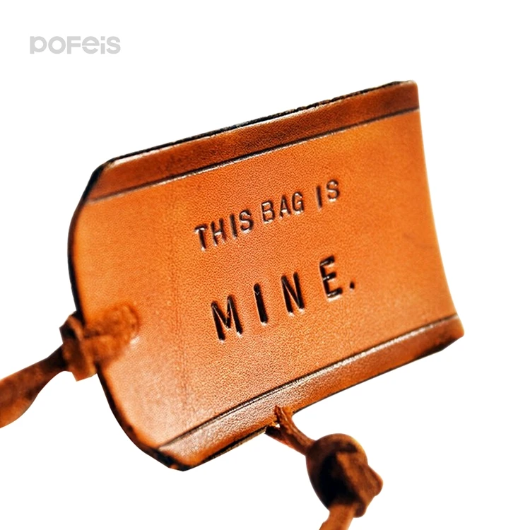 custom vintage long handmade real leather bookmark travel luggage tag bag ornaments