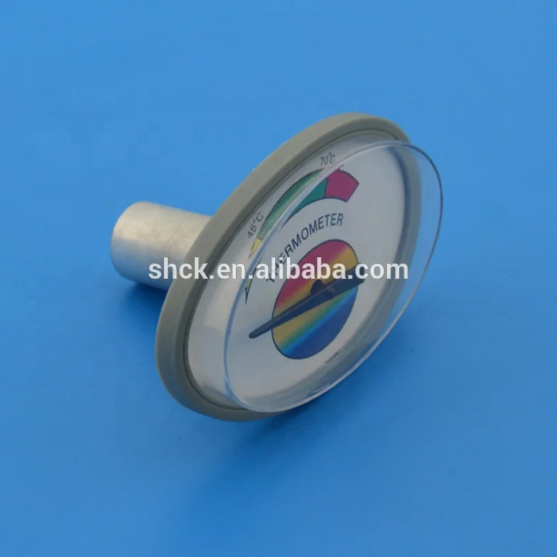 Water heater bi-metal thermometer