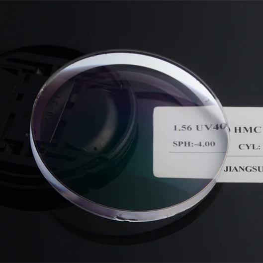 Wholesale manufacturing ophthalmic lens 1.56 UV400 protection nk 55 resin optical lenses for eyeglasses anti uv