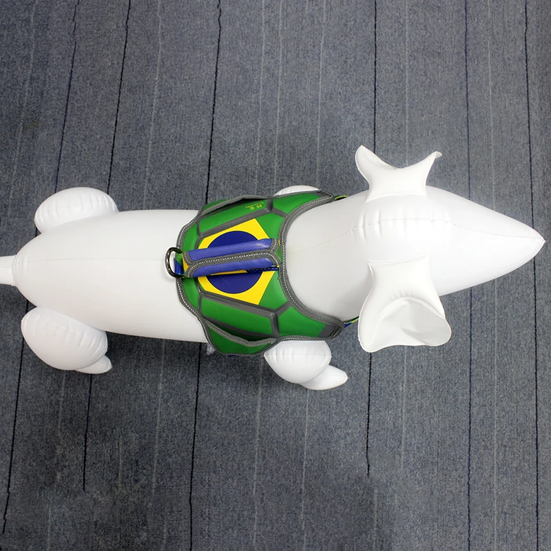 Flag of Brazil reflective pet dog harness wholesale