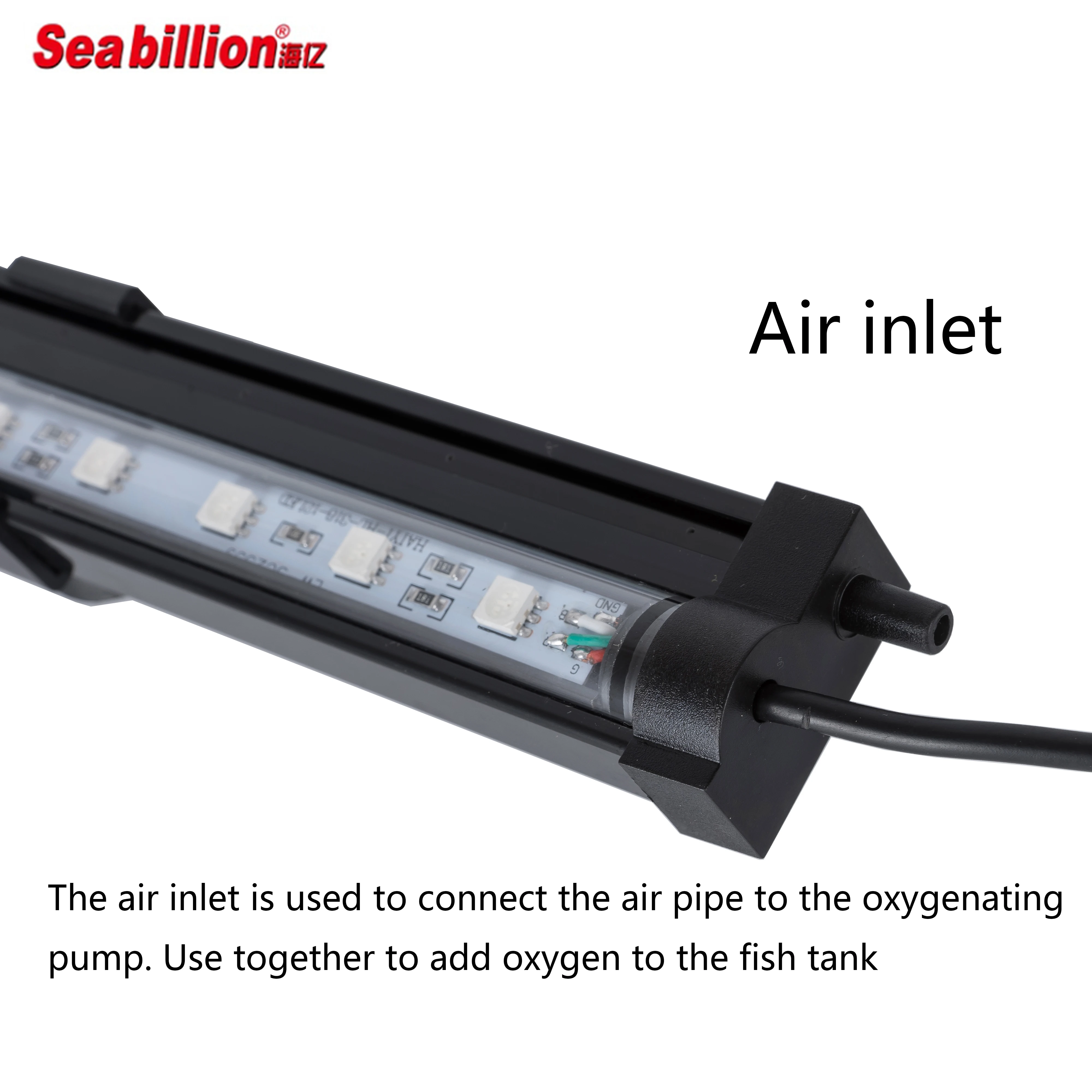 Aquarium decoration Sea Billion led aquarium 40CM RGB colors air bubble lighting with remote controller for wholesale