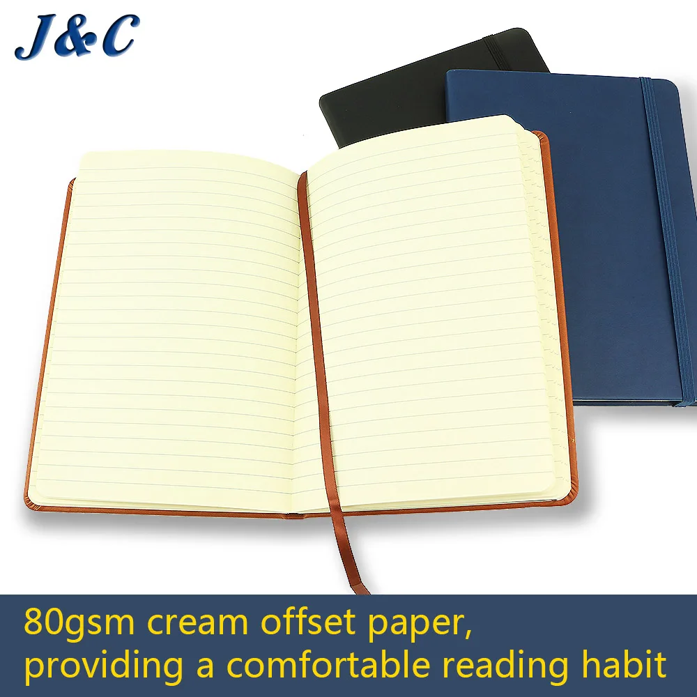 Блокнот с эластичной лентой на заказ Классический журнал дневник индивидуальной печатью внутри для подарочного набора