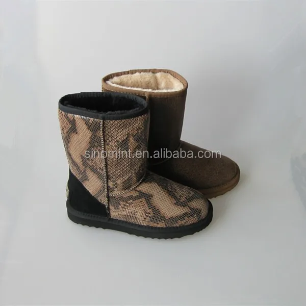 
mukluk and camo sheepskin snow boot 