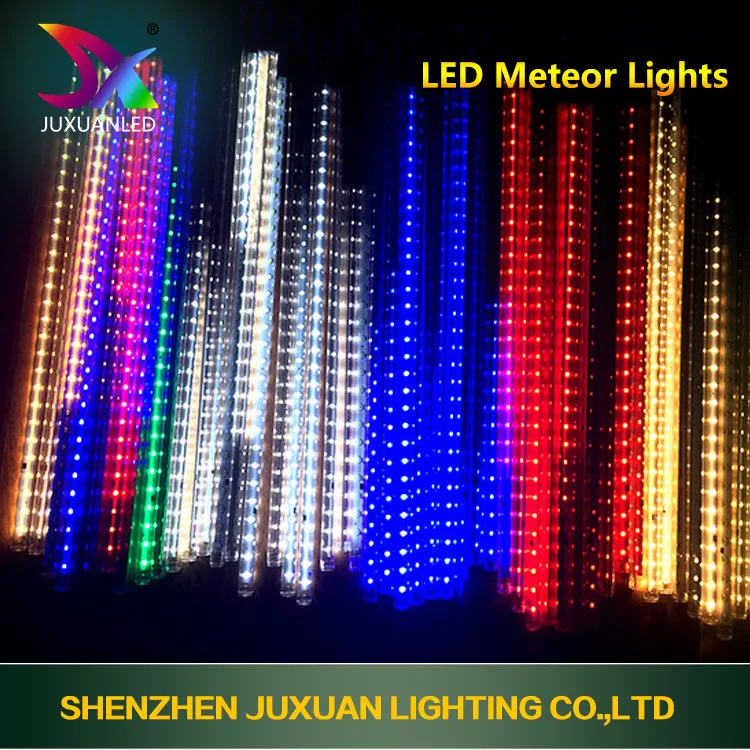 Led рождественская метеорный поток дождь трубки свет, падающий снег свет для новогоднее украшение открытый