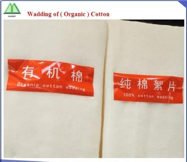 Eco-friendly 100% organic cotton interlining for quilt and garment with Certification