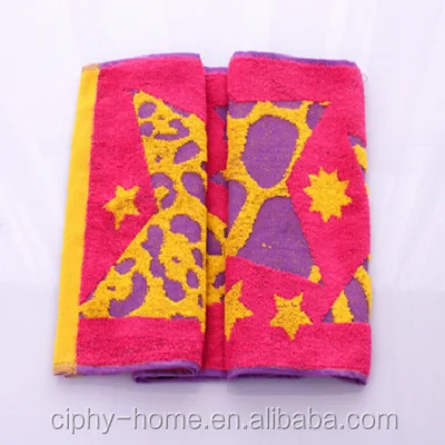 
China best quality yarn dyed double terry jacquard cotton sport towel hand towel face towel 