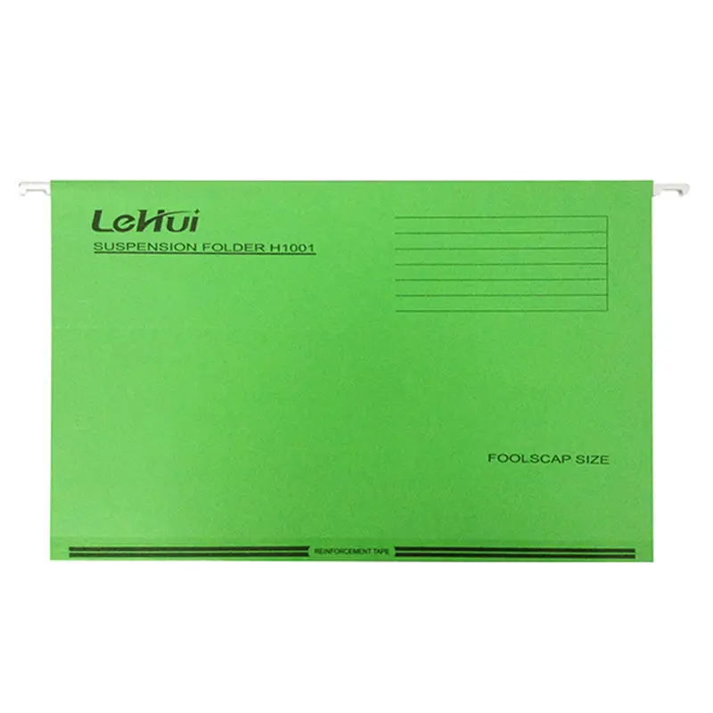 Eco-Friendly Assorted Color 230gsm Paper Hanging Suspension Files Folders For School Office