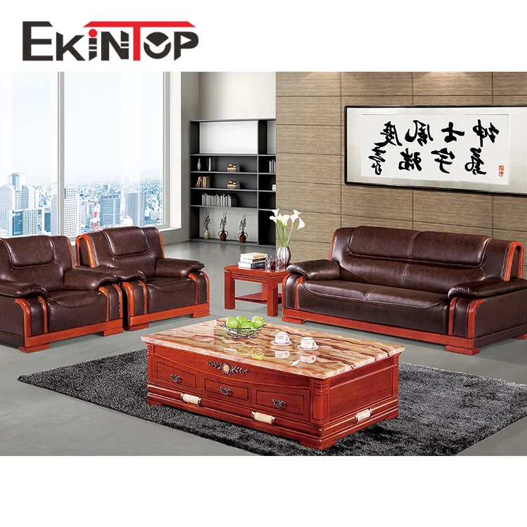 High Quality Office Furniture Modern Comfortable Office Sofa Set Leather Reception Sectional Sofa Reception Business Office Sofa