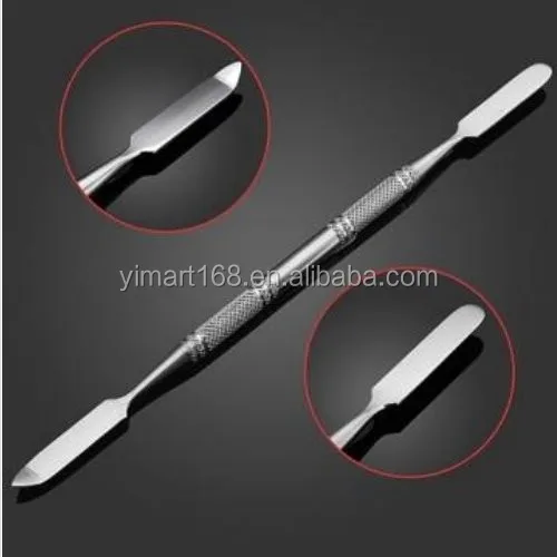 Yimart High Quality Professional Stainless Steel Cosmetic Makeup Spatula Slotted Spoon