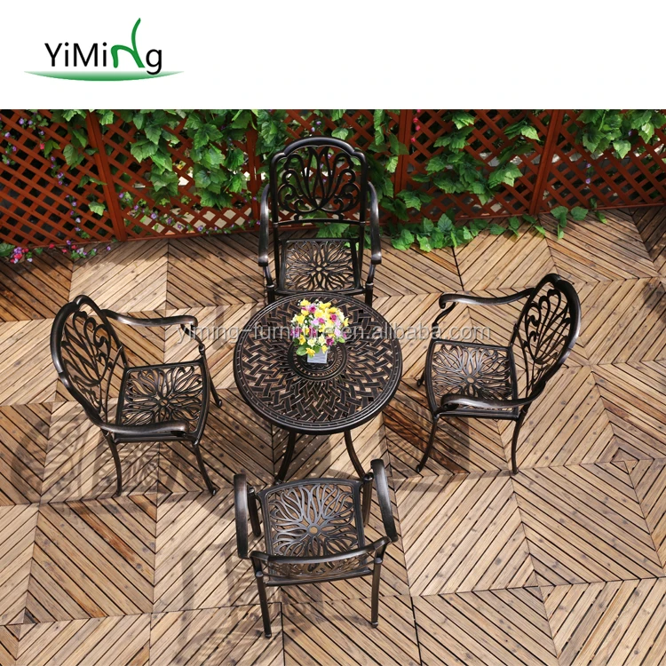 Popular outdoor sling furniture restaurant/cafe/bistro coffee table and chair