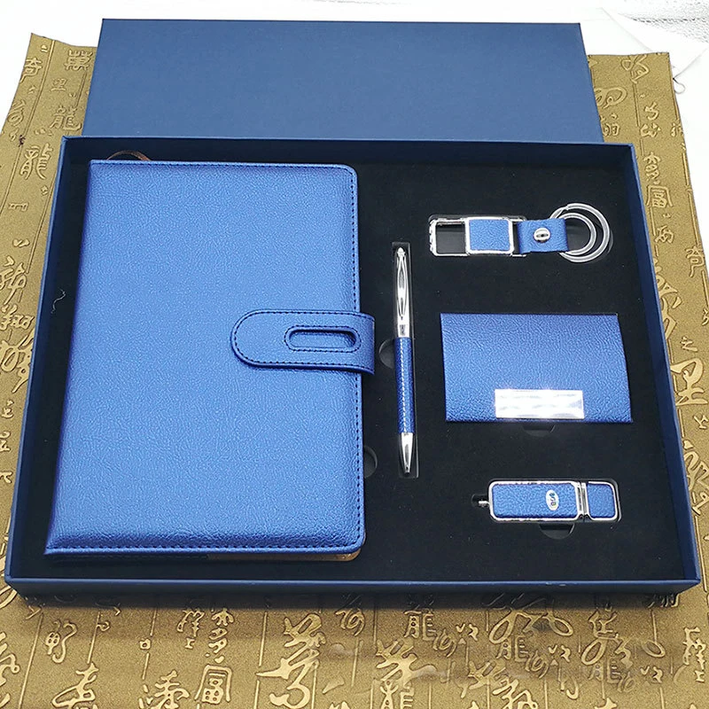 notebook /Pen/USB/&keychain Business card case notebook gift set for business office