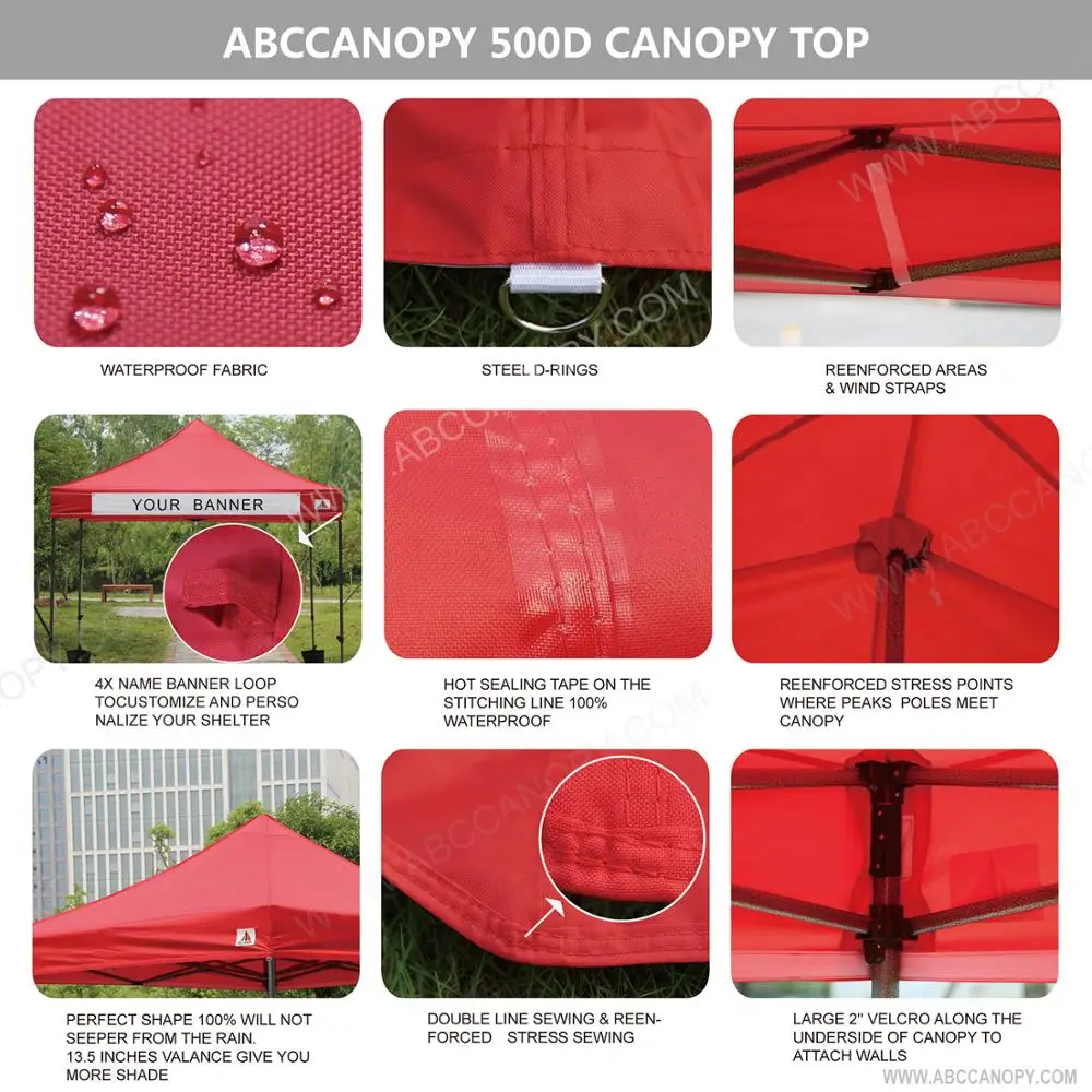 ABCCANOPY Instant Folding Tent Portable Folding Car Garage Tent Top Full Color