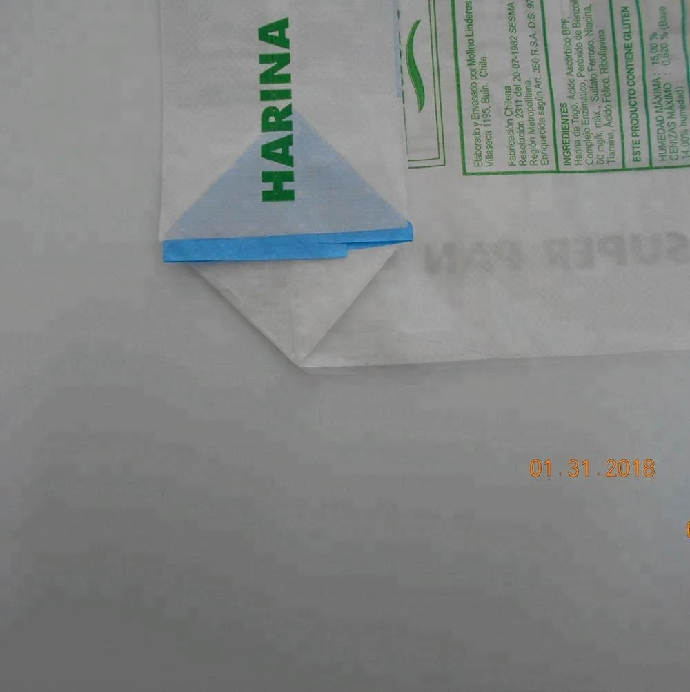 Полипропиленовый плетеный ламинированный блок нижний клапан мешок для пшеничной муки 50 кг Цена Цементного Мешка