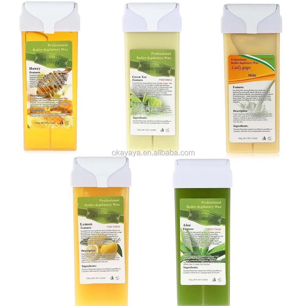 Honey Hair Removal Roll on Wax Cartridge Depilatory Wax Roller Refill Wax for Legs and Arms