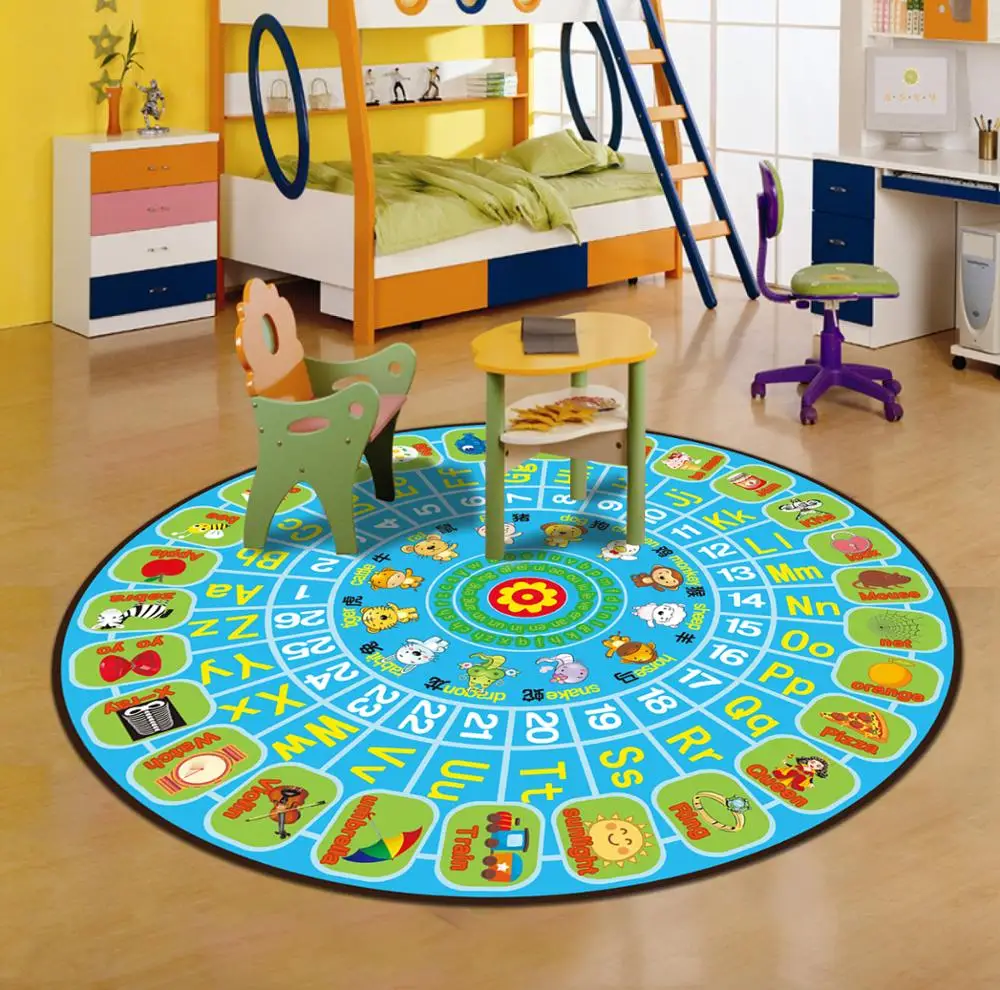 
Kid School Alphabet Play Carpet Alphabet Rug Kids Carpet for Learning Alphabet Children 