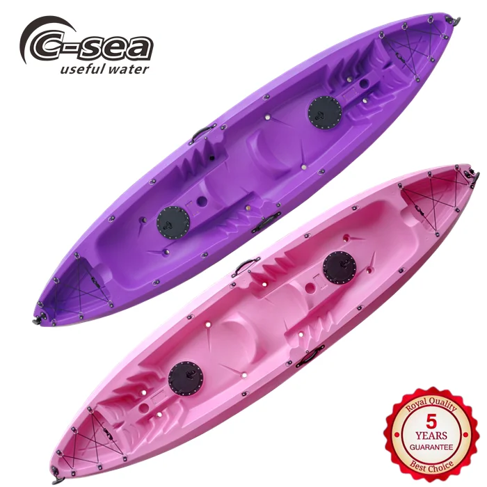 3 person sit on fishing canoe kayak wholesale with 3 seat