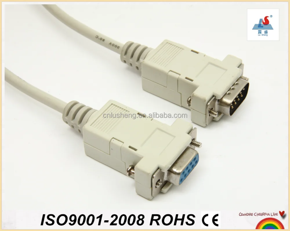 
6FT Serial cable DB9M TO DB9F ASSEMBLE WITH short screws 
