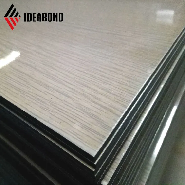 Wooden Texture IDEABOND Alucobond Plate ACP 2mm 3mm 4mm Indoor PVDF 15 Years / PE 10 Years Mirror Series Wall Panel 2/3/4/5/6mm