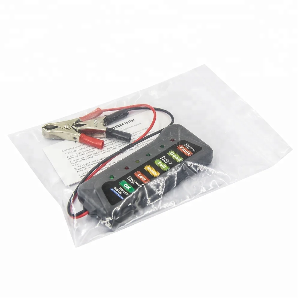 Best Selling Auto Battery Tester 12V Car Digital Battery Tester with Alternator 6 LED Light