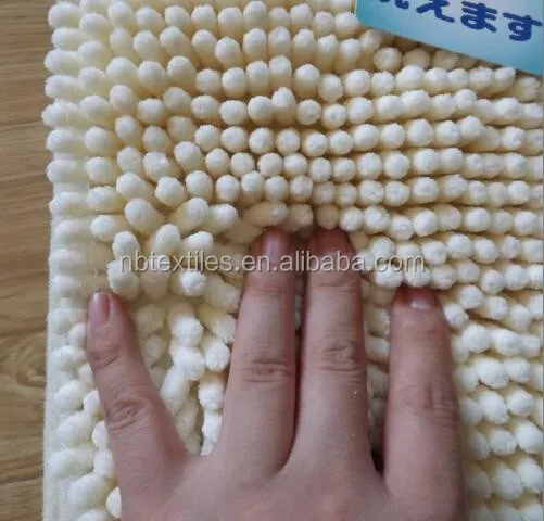 Cheap anti-slip water absorbing Chenille floor mat