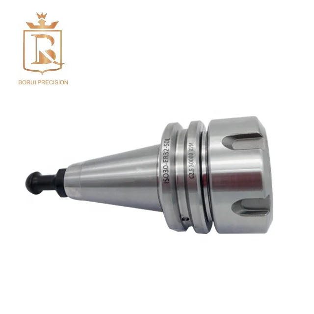 
50mm ISO30 Tool Holder for HSD Machine Spindle M12 X 1.75 1.5 Years <0.005mm HRC56-60 20crmnti/40cr Milling 0.62KG Ra<0.2 Borui 