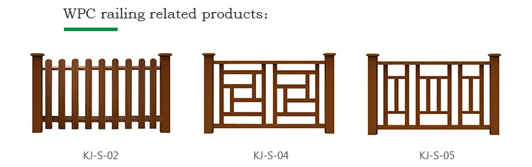 Vinyl Fence Plastic Decorative WPC Railing Fencing Trellis Balcony Porch Stair Deck railing