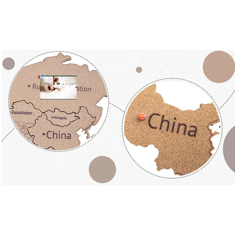 
Высокоплотная пробковая Экологически чистая дешевая карта мира 