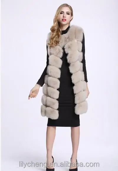 
small moq custom and wholesale fashion high quality faux fox fur vest Factory price Shenzhen Lily Cheng 