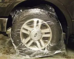 Одноразовая пластиковая крышка и сумки для автомобильных шин с логотипом на заказ