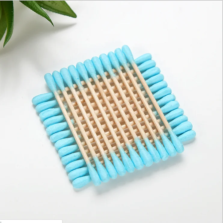 bamboo stick cotton swabs pink