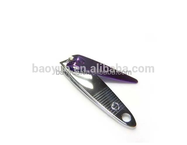 Carbon steel Nail clipper with purple color electropherosis