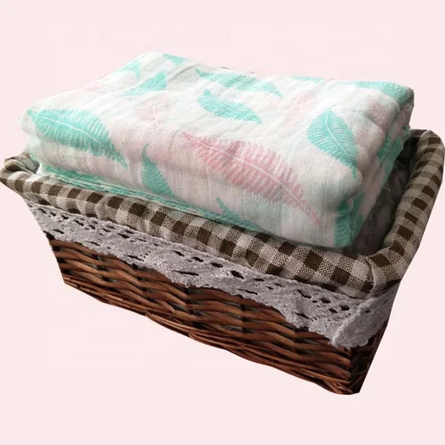 100% Cotton baby muslin blanket baby swaddle set