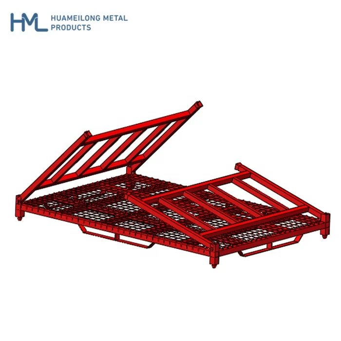 Warehouse heavy duty forklift powder coating stacking storage collapsible tire rack